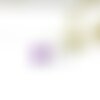 Boucles d'oreilles puces minimalistes en argent 925/1000 et résine violette translucide collection niji
