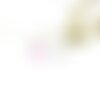 Boucles d'oreilles puces minimalistes en argent 925/1000 et résine rose fuchsia