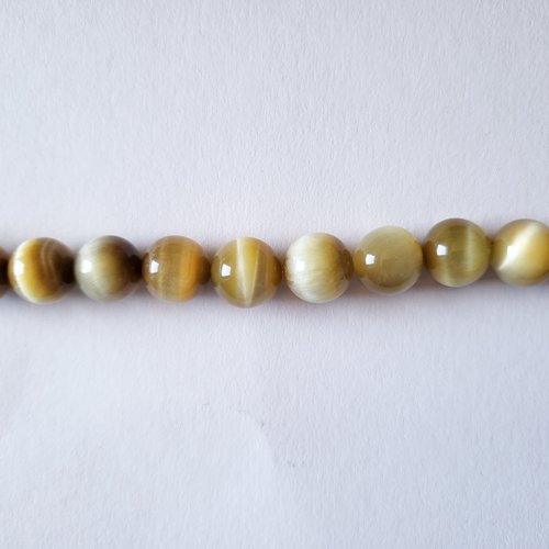 Oeil de tigre jaune 14mm