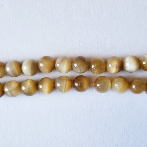 Oeil de tigre jaune 8mm