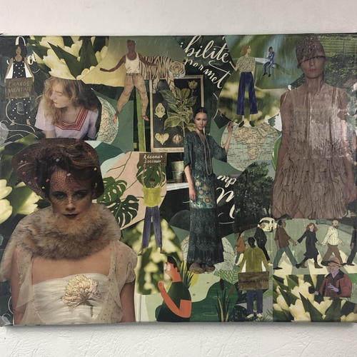 Tableaux collage  toile tendue 1133
