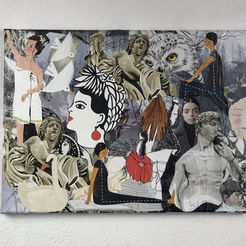 Tableaux collage  toile tendue 1112