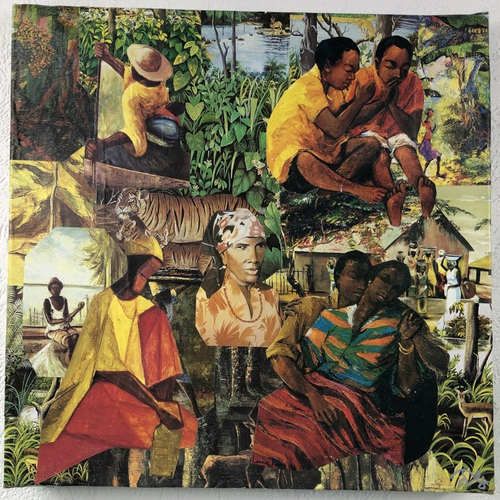 Tableaux collage carré toile tendue 1275