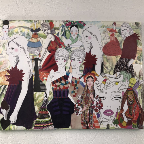 Tableaux collage  toile tendue 1312