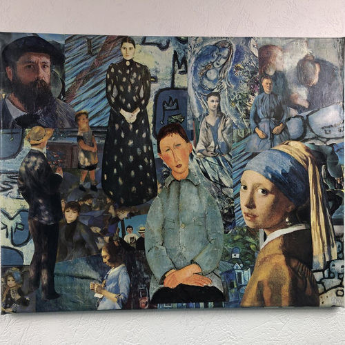 Tableaux collage  toile tendue 1894