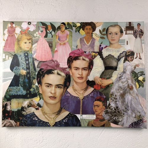 Tableaux collage  toile tendue 1300