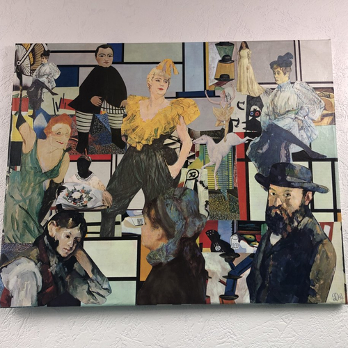 Tableaux collage  toile tendue 1872