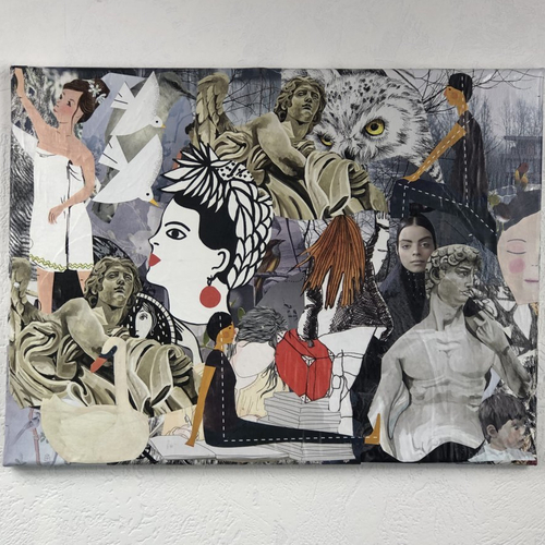 Tableaux collage  toile tendue 1112