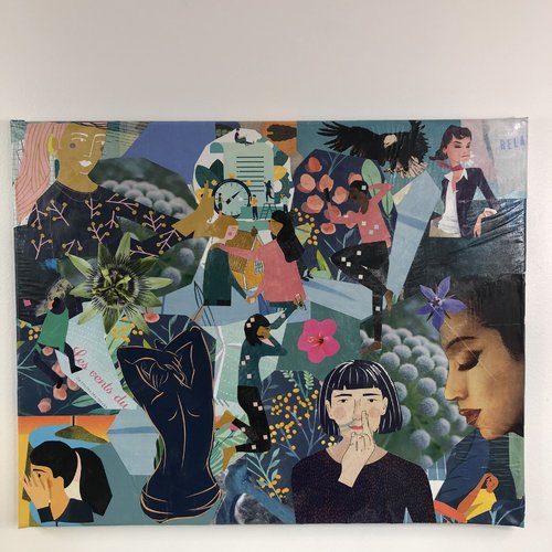 Tableaux collage  toile tendue 2999