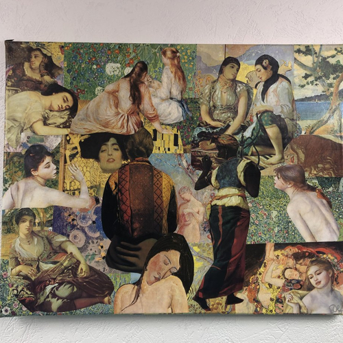 Tableaux collage  toile tendue 1876