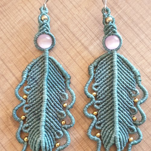 Boucles d'oreilles feuilles de noël