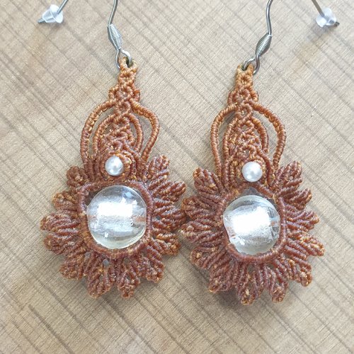 Boucles d'oreilles feuille solaire