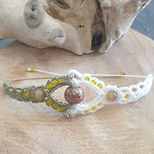 Bracelet macramé noel