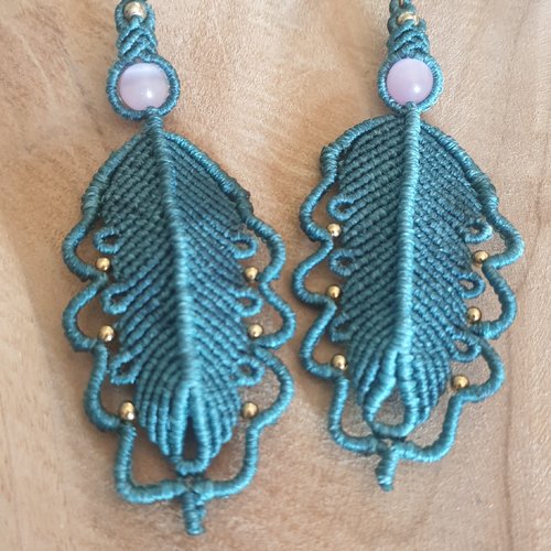 Boucles d'oreilles feuilles de noël