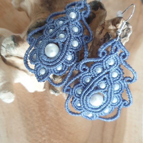 Boucles d'oreilles vagues nacrées