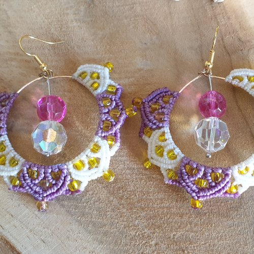 Boucles d'oreilles tournesol