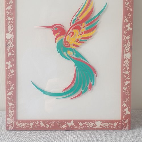 Cadre colibri vinyle