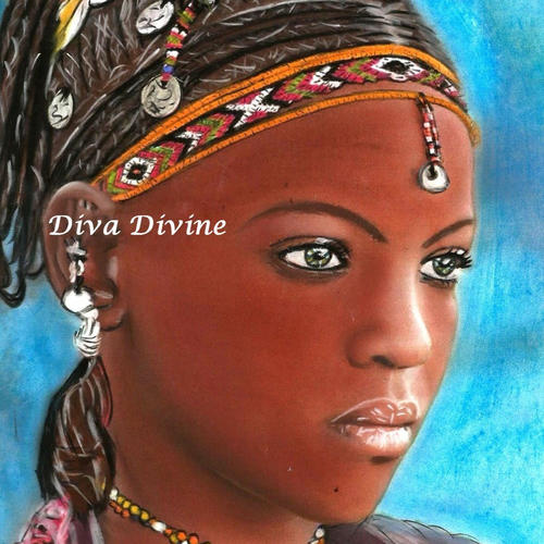 Ama -  tableau portrait femme ethnique africaine