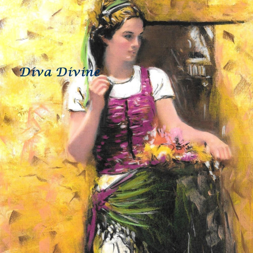 Giulia - tableau portrait femme bohème, campagne
