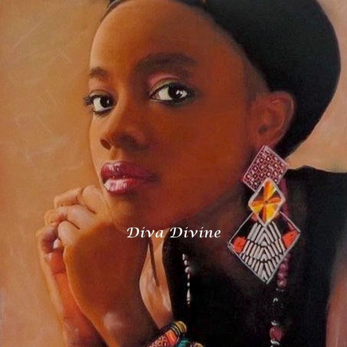 Lena -  tableau portrait femme ethnique africaine, afrique