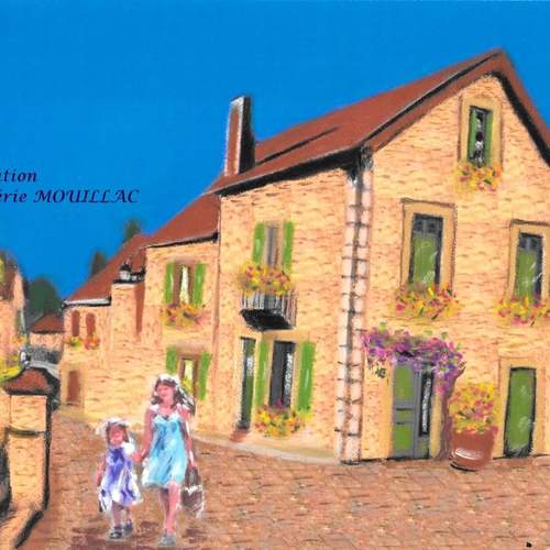 Village 10 - a imprimer - reproduction de mon tableau village 10