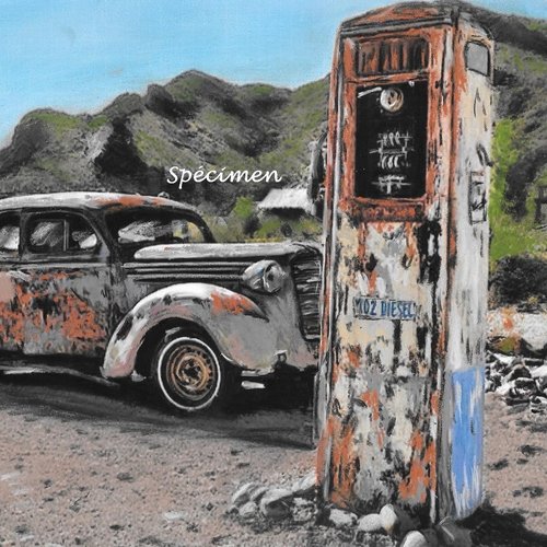 Tableau voiture  rétro vintage texas pastel sec *