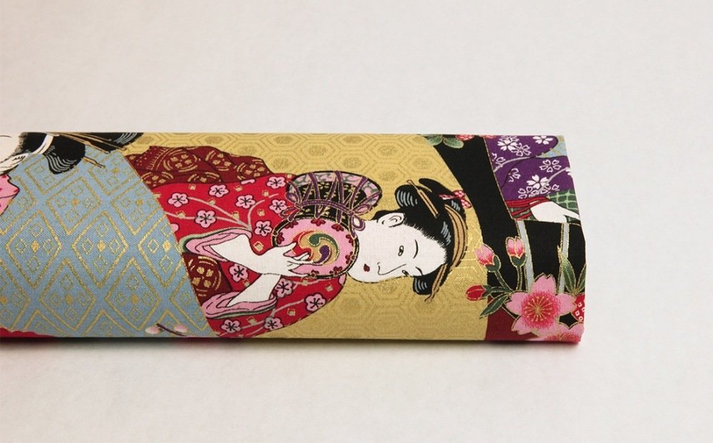Crème Compteur/carrée/FQ Coton Jersey Tissu Japonais Kimono Edo Geisha Cosplay 