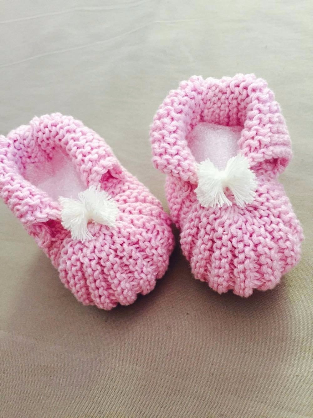 Chaussons zippés bébé fille fabriqués en France - rose imprimé