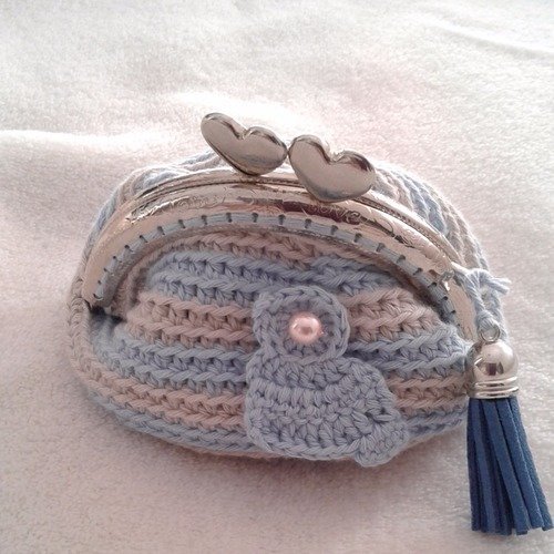 Porte monnaie "gris bleu"