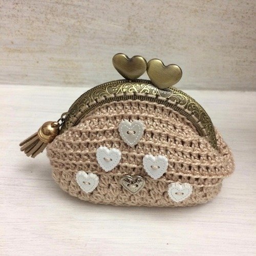 Porte monnaie  "coeurs"