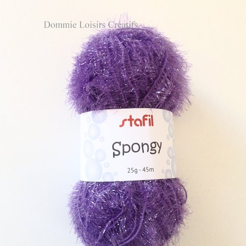Pelote spongy créative bubble, de stafil , violet améthyste, éponges tawashi,  laine pour éponges