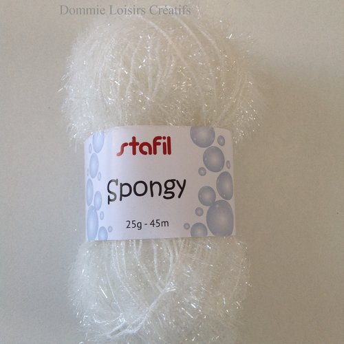 Pelote spongy créative bubble, de stafil , blanc, éponges tawashi,  laine pour éponges