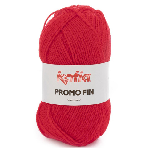 Pelote de laine, promo fin  katia,  50 grs, col 810, rouge