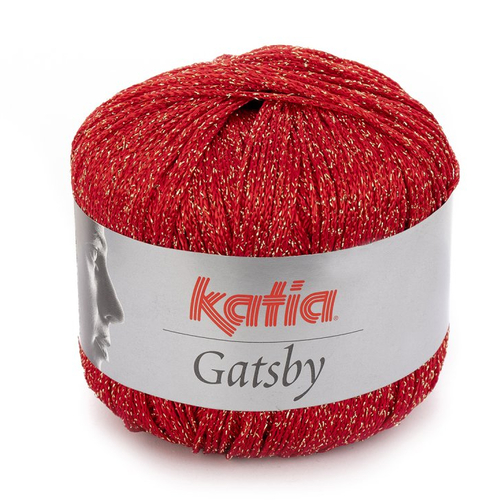 Laine katia gatsby, col 4, rouge or