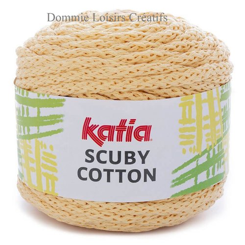Scuby cotton macramé de katia, col 115, jaune clair, gros fil macramé