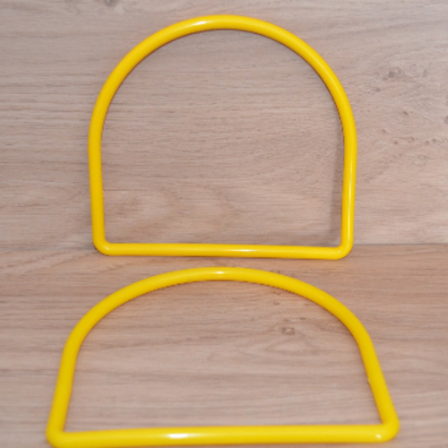 Anses demi cercle pour sac jaune, 14x15,5 cm