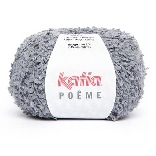 Laine katia poeme, coloris 55, gris moyen