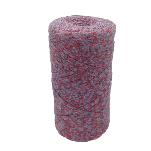 Bobine ribbon coton lurex, violet irisé fuchsia -  réalisation de sacs, pochettes, cabas