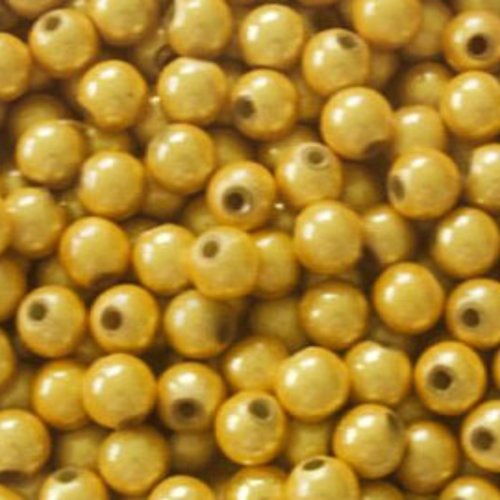 X 10  perles magiques miracle , jaune bouton d'or 8 mm