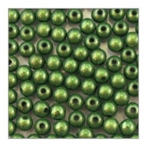 X 10  perles magiques miracle , vert  foncé 8 mm