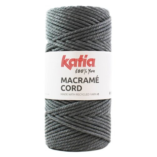 Fil macramé, macrame cord katia - col 103 gris foncé - 4 mm