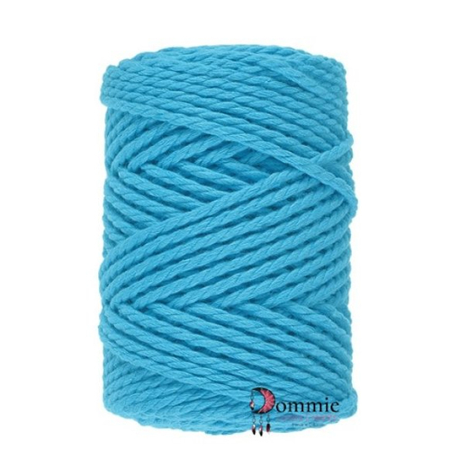 Macrame 8 (3mm)- coton, viscose et polyester – lammy yarns , 250 g - col  457 turquoise