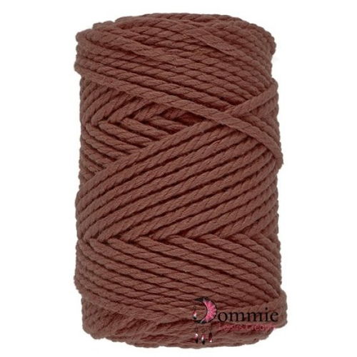 Macrame 8 (3mm)- coton, viscose et polyester – lammy yarns , 250 g - col  787 marron