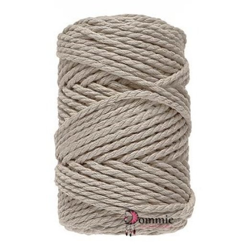 Macrame 8 (3mm)- coton, viscose et polyester – lammy yarns , 250 g - col  791 beige sable