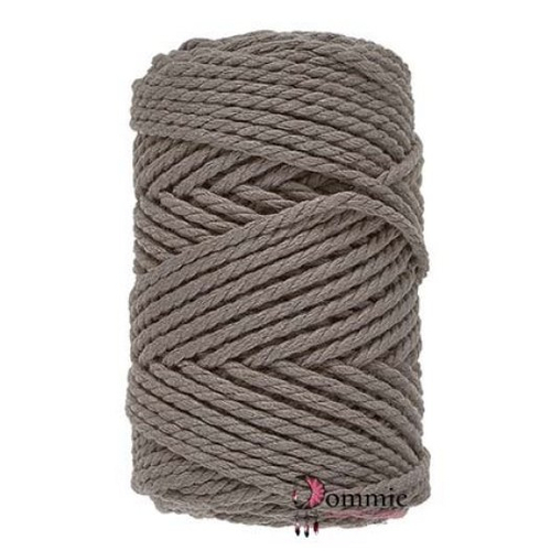 Macrame 8 (3mm)- coton, viscose et polyester – lammy yarns , 250 g - col  793 taupe