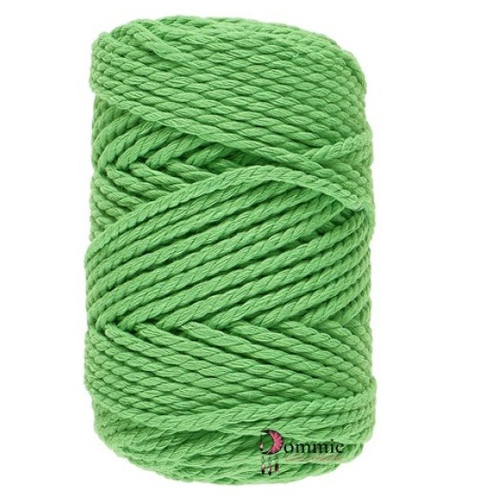 Fil macramé 3 mm - coton lammy yarns - col 45 vert vif
