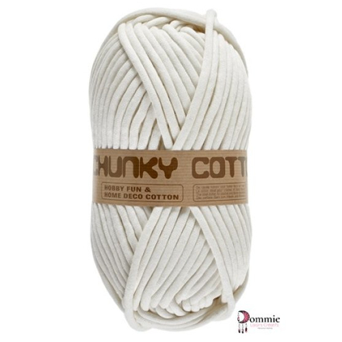 Chunky cotton yarn,  250g  beige  - gros fil rembouré