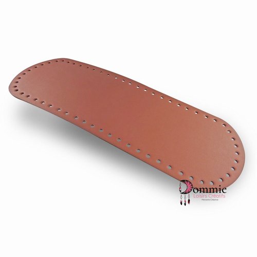 Fond de sac marron cuir  , 24 x 8 cm