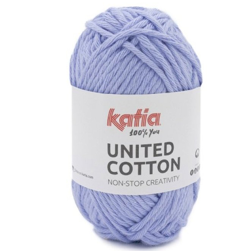 Fil coton amigurumis , coloris 23, bleu violet, katia united coton