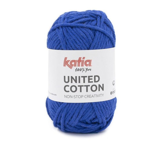 Fil coton amigurumis , coloris 6, bleu, katia united coton